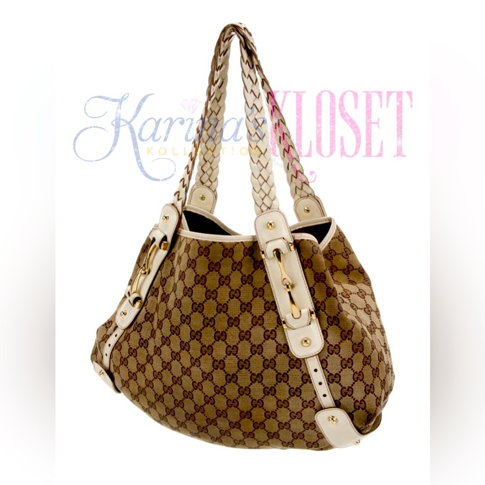 Gucci Pelham Vintage Canvas, GG Horsebit, Large Tote
